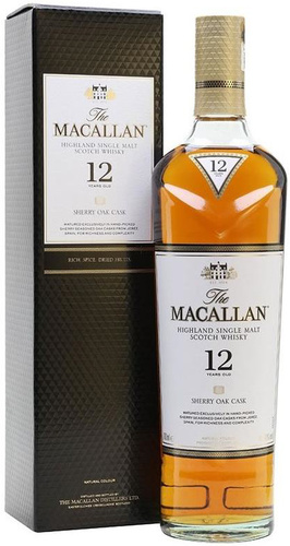 WHISKY ECOSSE SINGLE MALT THE MACALLAN 12 ANS SHERRY OAK 40% 70CL