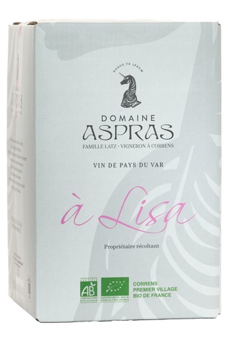 BIB 5L IGP VAR ROSE A LISA DOMAINE ASPRAS 2024 BIO